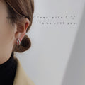 Gold Detachable Multi Wear Geometric Stud Earrings view 2