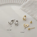 Gold Detachable Multi Wear Geometric Stud Earrings view 1