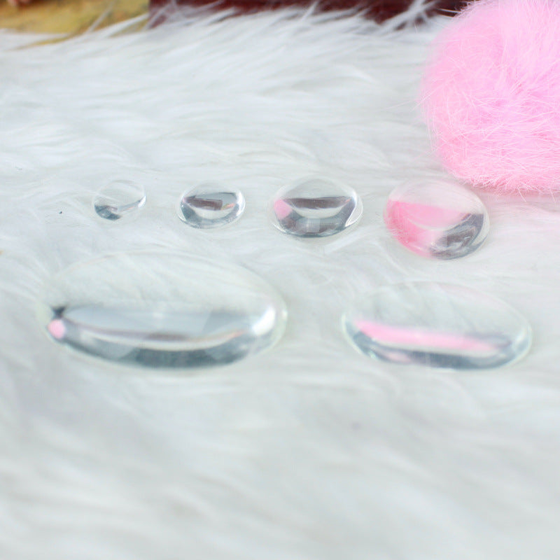 Oval Clear Glass Cabochon Insert for DIY Jewelry