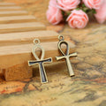 Ankh Cross Metal Charms in Gold, Bronze and Silver Tone Finishes view 4