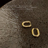 Gold Oval Huggie