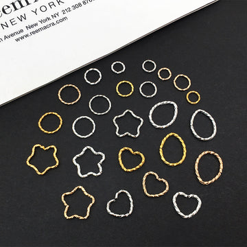 Black Heart and Star Metal Charms with 6 Listed Options
