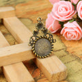 Round Vine Scroll Pendant Tray Jewelry Making Component view 1