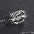 Silver Wolf Mountain Night Band Rings Men Women Sizes view 5