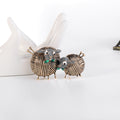 Black Silver Tone Flower Enamel Metal Brooch Pin for Jackets and Lapels view 4