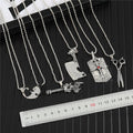 Silver Tone Barber Tool and Novelty Pendant Necklaces in Five Designs view 2