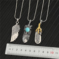 Silver Tone Feather and Wing Pendant Necklaces in Three Designs view 5