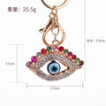 Rhinestone Evil Eye Keychain Gold Clasp Four Color Styles view 4