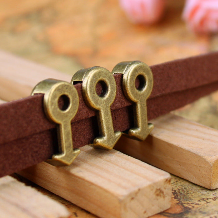 Large Hole Alloy Symbol Bead for Leather Cord 20x10mm