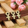 Large Hole Alloy Symbol Bead for Leather Cord 20x10mm