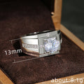 Wide Geometric Round Solitaire Signet Ring In Two Metal Tones view 4
