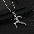 Silver Tone Fitness Athlete Pendant Necklaces in Six Designs view 6
