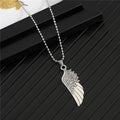 Silver Tone Feather and Wing Pendant Necklaces in Three Designs view 2