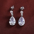 Pear-Shaped Two-Stone Drop Earrings In Four Bright Colors view 7