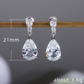 Pear-Shaped Two-Stone Drop Earrings In Four Bright Colors view 5