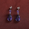 Pear-Shaped Two-Stone Drop Earrings In Four Bright Colors view 6