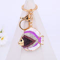 Rhinestone Tropical Fish Keychain Gold Clasp Three Colors view 7