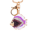 Rhinestone Tropical Fish Keychain Gold Clasp Three Colors view 5