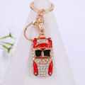 Rhinestone Convertible Car Keychain Gold Clasp Three Colors view 2