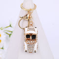 Rhinestone Convertible Car Keychain Gold Clasp Three Colors view 3