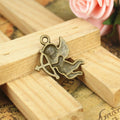 Cupid Angel Antique Tone Alloy Jewelry Making Component in 3 Finishes view 2