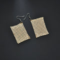 Seven Color Flexible Sequin Mesh Long Hook Earrings view 12