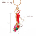 Rhinestone High Heel Shoe Keychains Multicolor Gems 4 Styles view 4