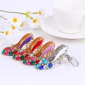 Rhinestone High Heel Shoe Keychain, 13.7cm Zinc Alloy Bag Charm