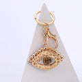 Rhinestone Evil Eye Keychain Gold Clasp Four Color Styles view 3