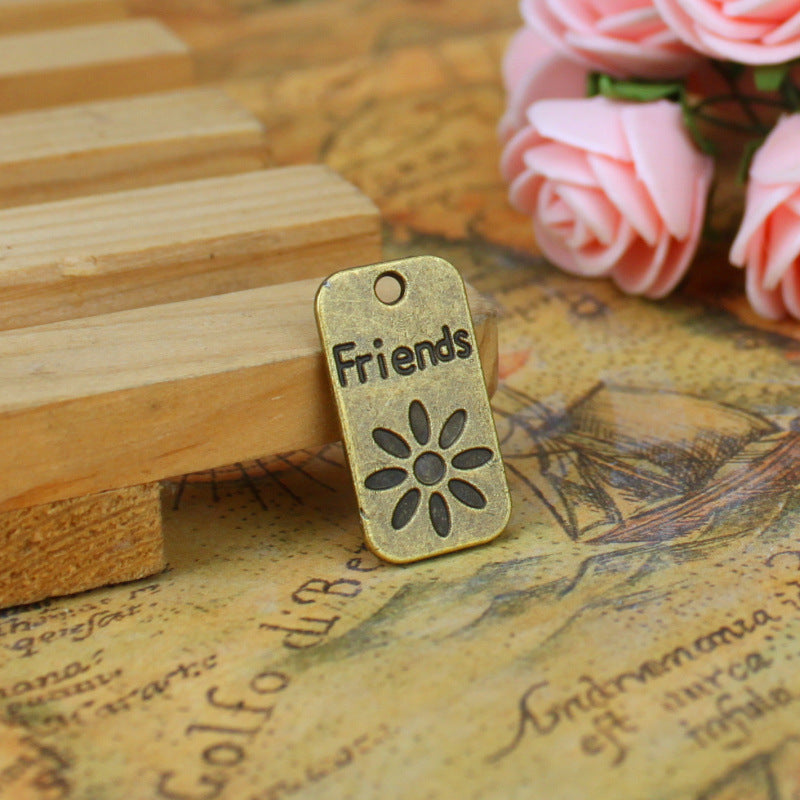 23x13mm Double-Sided Flower Charm Pendant