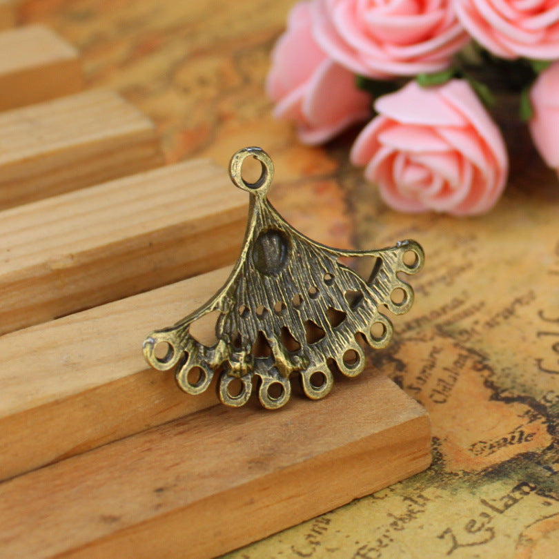36x29mm Alloy Multi-Hole Earring Necklace Connector Finding