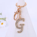 Rhinestone Initial Letter Keychain Gold Tone Letters A-Z Set view 11