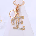 Rhinestone Initial Letter Keychain Gold Tone Letters A-Z Set view 9