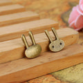 Vintage Minimal Rabbit Head Connector Metal Jewelry Component, 3 Finish Options view 3