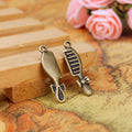 Comb Shape Alloy Charm Pendant in 3 Metal Finishes view 2
