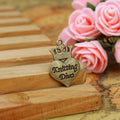 Crowned Heart Message Alloy Charm in 3 Metal Finishes view 2