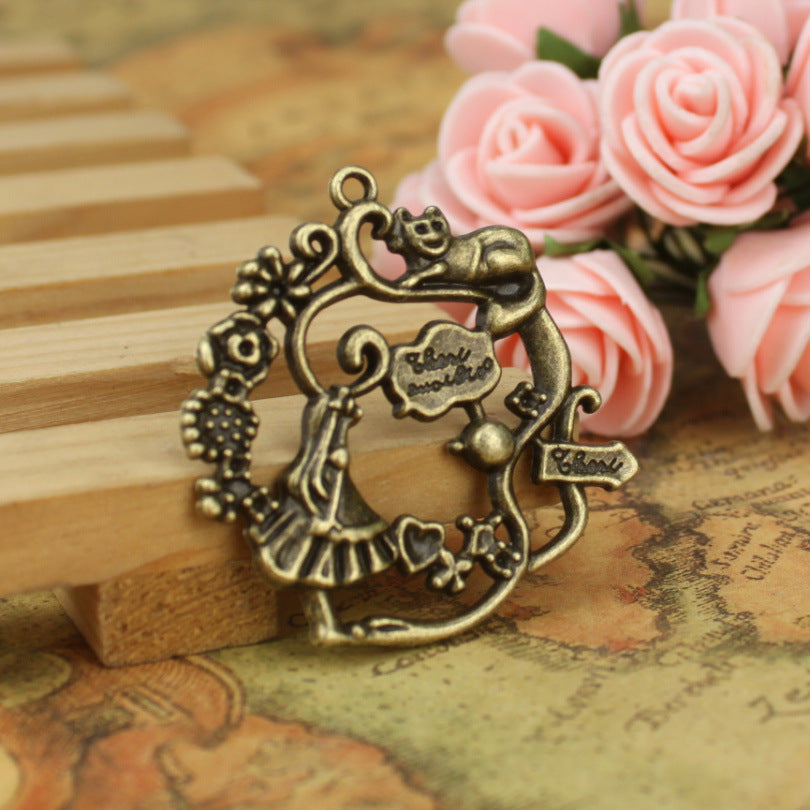 40mm Secret Garden Courtyard Alloy Charm Pendant