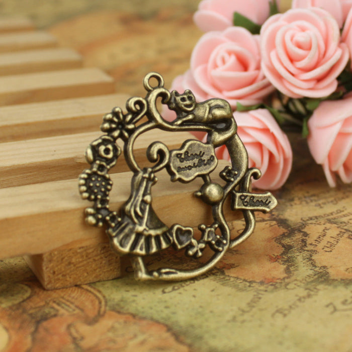40mm Secret Garden Courtyard Alloy Charm Pendant