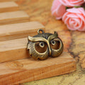 Double Owl Metal Charm with Three Antique Finishes view 2