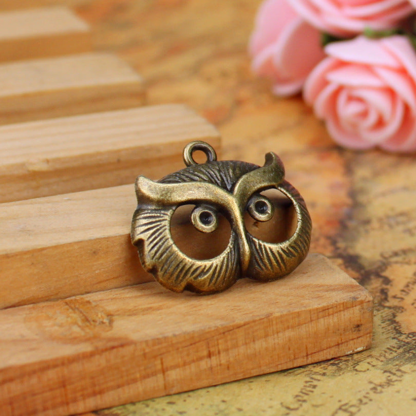 24×21mm Vintage Alloy Owl Charm Pendant for DIY Jewelry