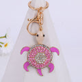 Rhinestone Sea Turtle Keychains Gold Clasp 5 Colors view 6