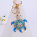 Rhinestone Sea Turtle Keychains Gold Clasp 5 Colors view 7