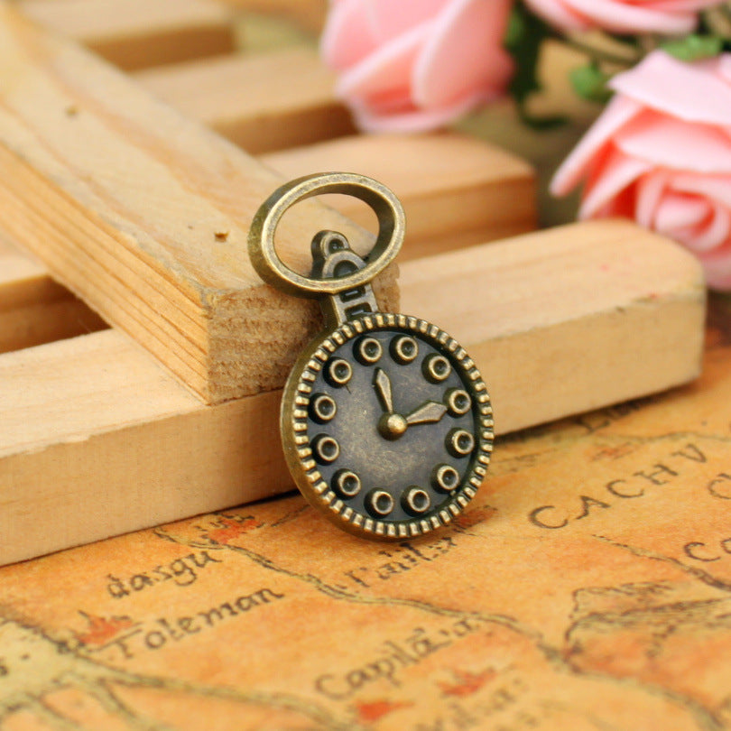 26x16mm Vintage Pocket Watch Clock Alloy Charm Pendant