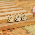 Vintage Minimal Rabbit Head Connector Metal Jewelry Component, 3 Finish Options view 2