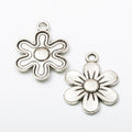 Five Petal Flower Metal Charm Pendant in Three Finishes view 7