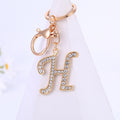 Rhinestone Initial Letter Keychain Gold Tone Letters A-Z Set view 12