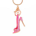 Rhinestone High Heel Shoe Metal Keychain Clasp 6 Colors view 5