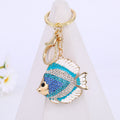 Rhinestone Tropical Fish Keychain Gold Clasp Three Colors view 6