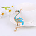Rhinestone Flamingo Metal Keychain Gold Tone 3 Colors view 3