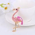 Rhinestone Flamingo Metal Keychain Gold Tone 3 Colors view 6